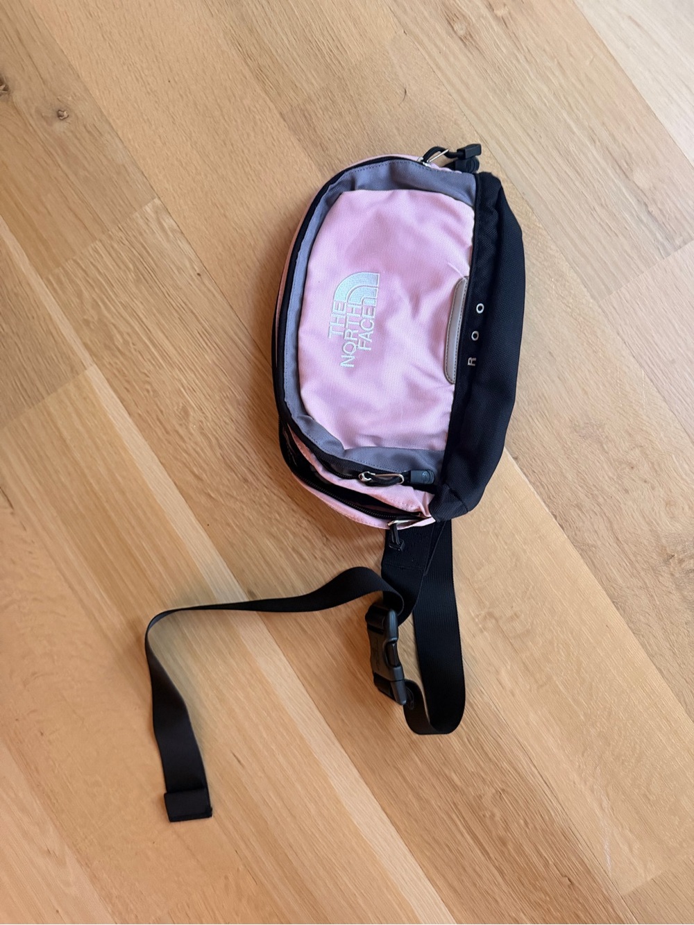 The North Face Pink and Black Crossbody Waist Pack